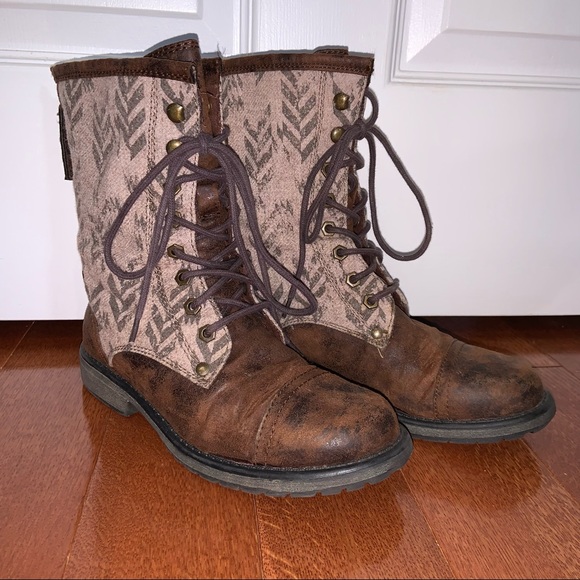 ROXY brown lace-up hiking boots - Picture 1 of 7